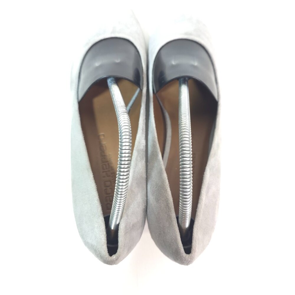 Paco Herrero Suede Low Heel Pumps Gray Slip On Comfort Shoes Womens Size 9 - Picture 8 of 12